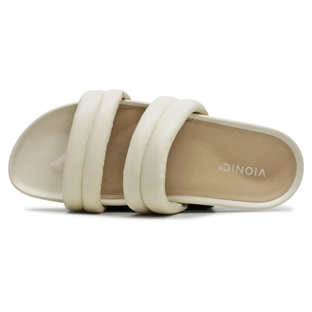 Vionic Mayla Synthetic Leather Womens Sandals#color_cream