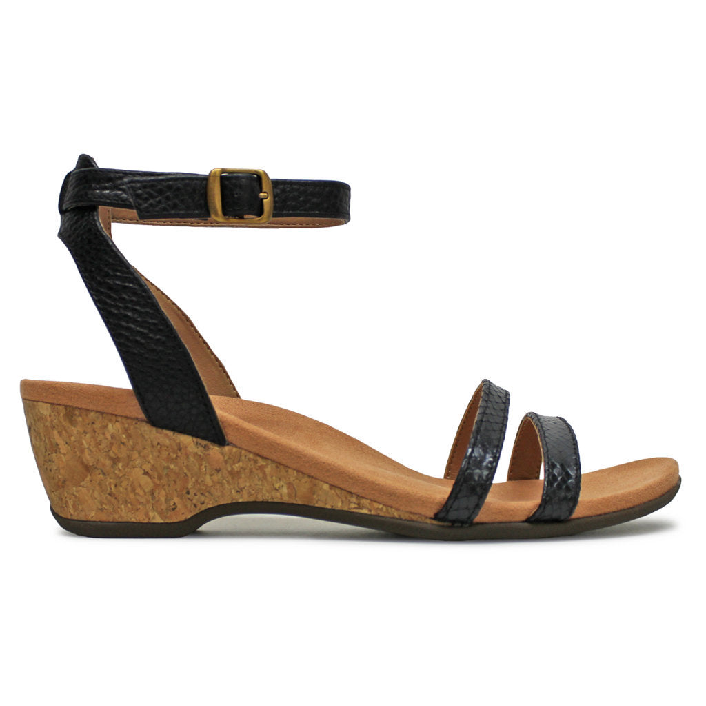 Vionic Orlanda Leather Womens Sandals#color_black