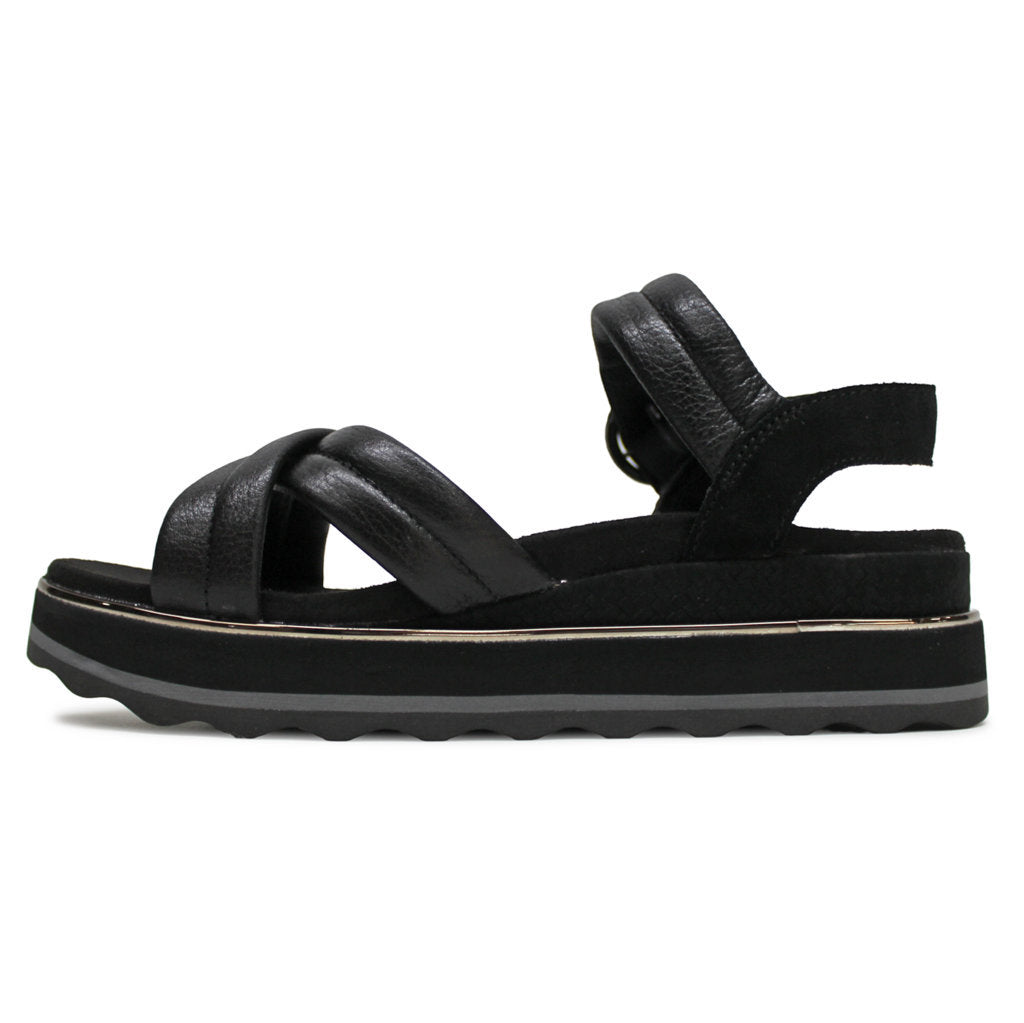 Vionic Reyna Suede Leather Womens Sandals#color_black
