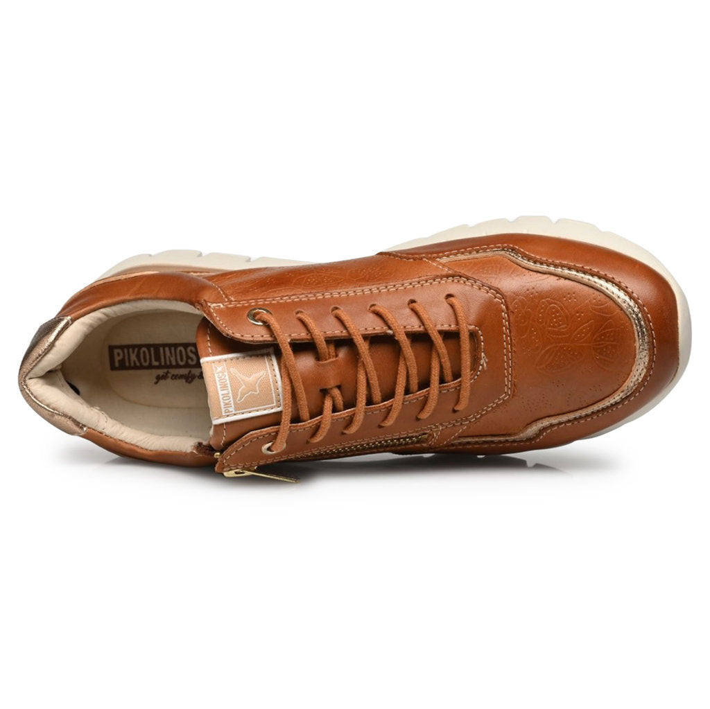 Pikolinos Cantabria W4R-6994 Leather Womens Trainers#color_brandy