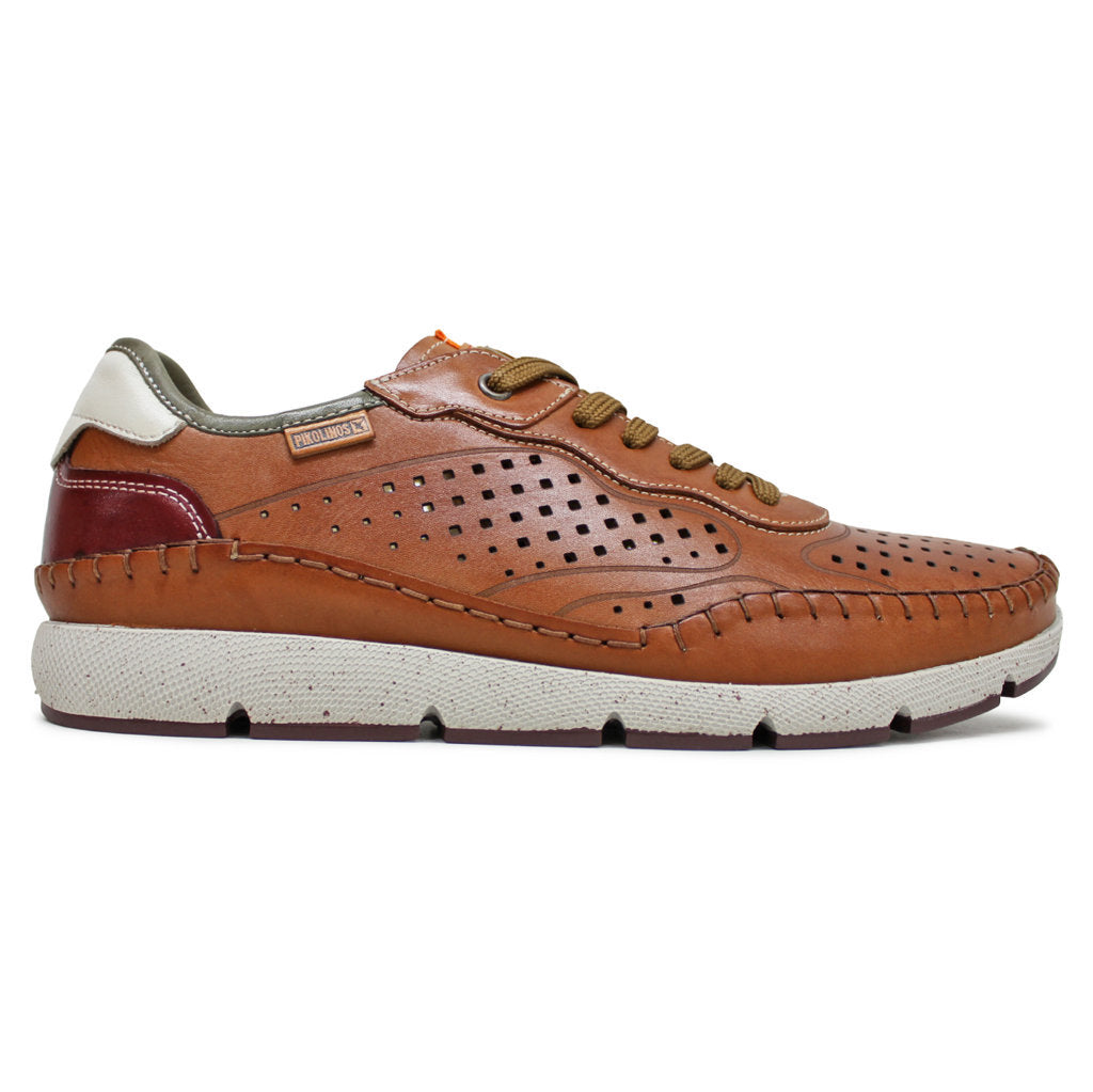 Pikolinos Fuencarral M4U-6276 Leather Mens Trainers#color_brandy