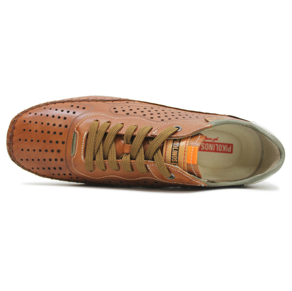 Pikolinos Fuencarral M4U-6276 Leather Mens Trainers#color_brandy