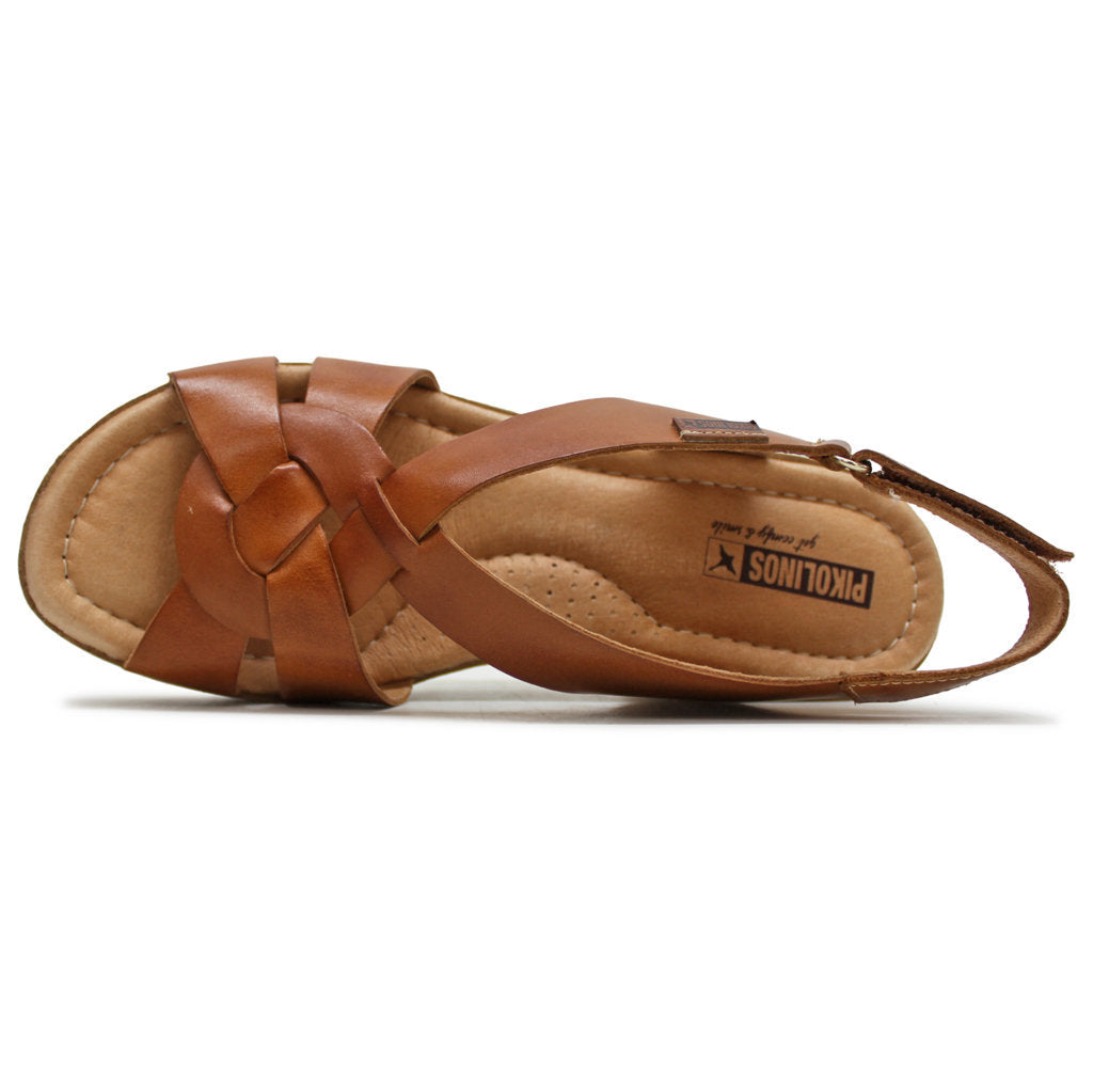 Pikolinos Arenales W3B-1518 Leather Womens Sandals#color_brandy