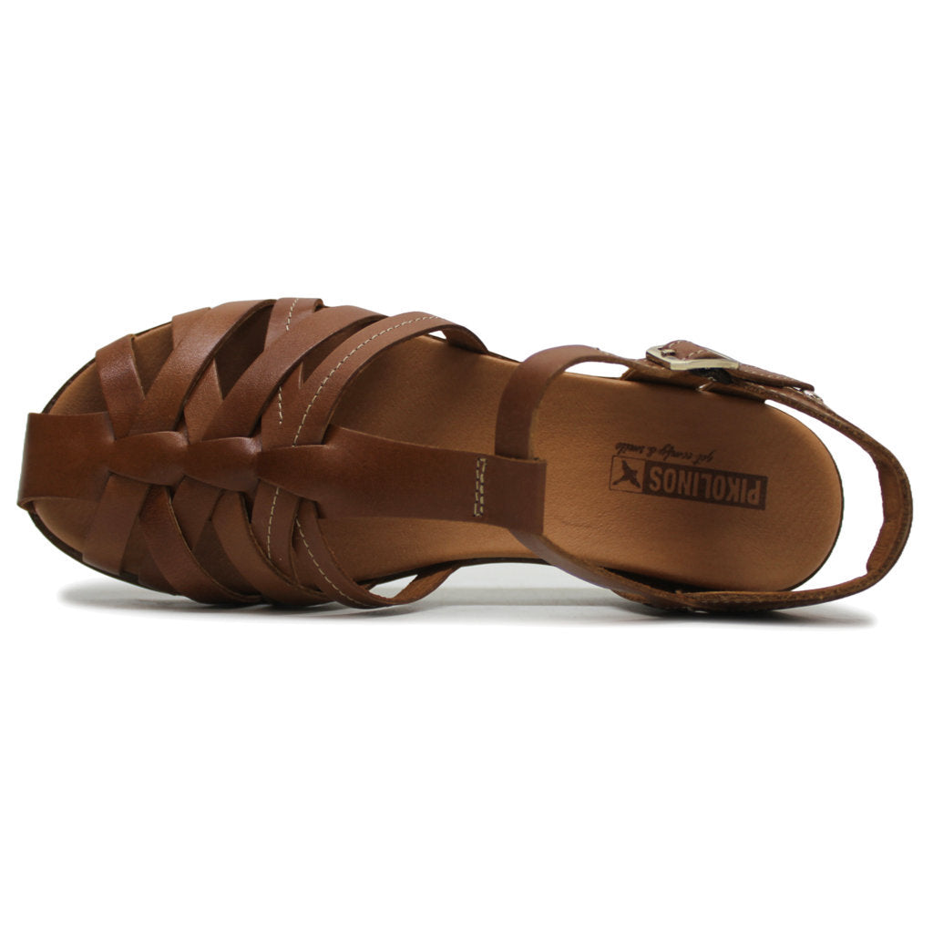 Pikolinos Formentera W8Q-0803 Leather Womens Sandals#color_brandy