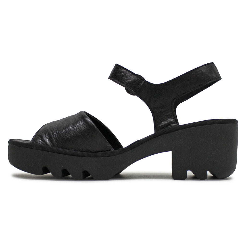 Fly London TULL503FLY Mousse Leather Womens Sandals#color_black