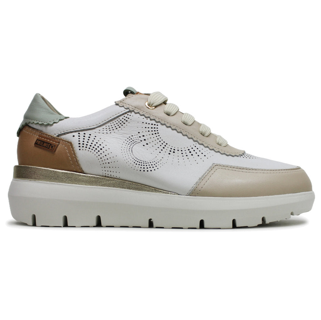 Pikolinos Rueda W2A-6553 Leather Womens Trainers#color_white