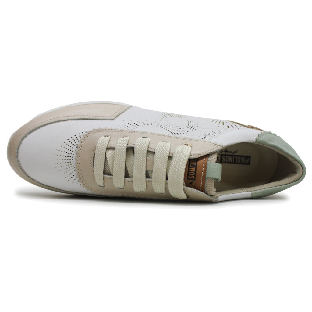 Pikolinos Rueda W2A-6553 Leather Womens Trainers#color_white