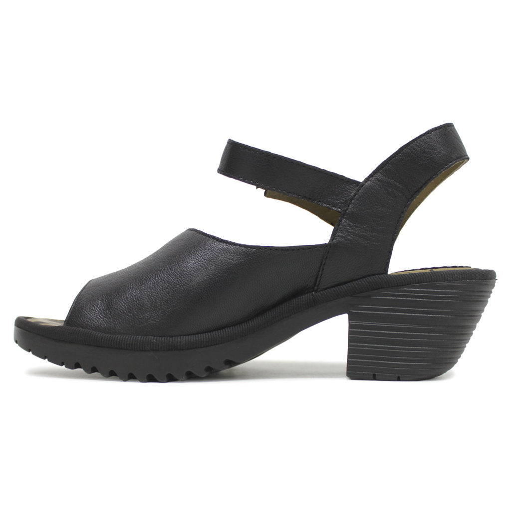 Fly London WELY439FLY Mousse Leather Womens Sandals#color_black