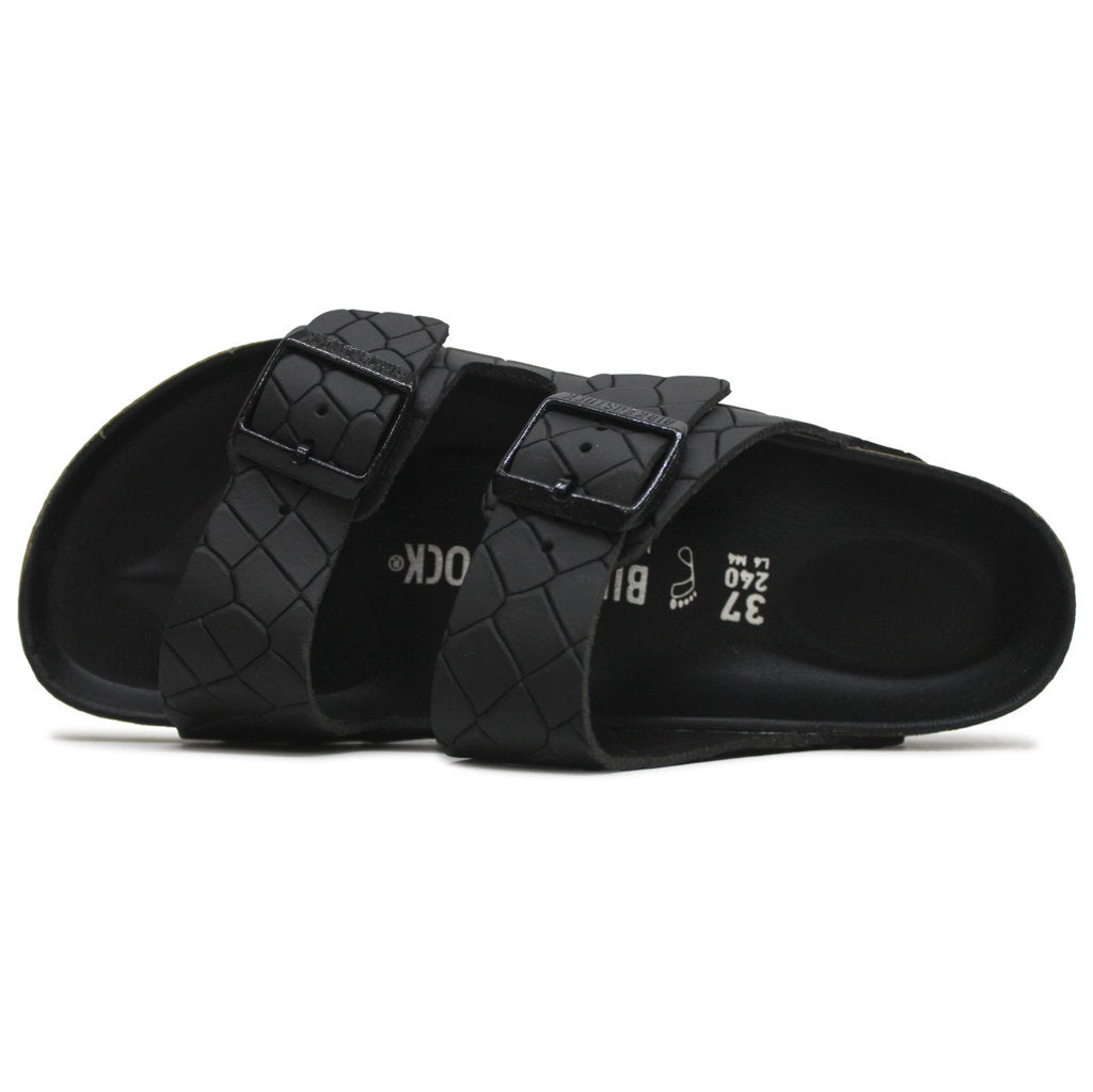 Birkenstock Arizona BS Embossed Natural Leather Unisex Sandals#color_black