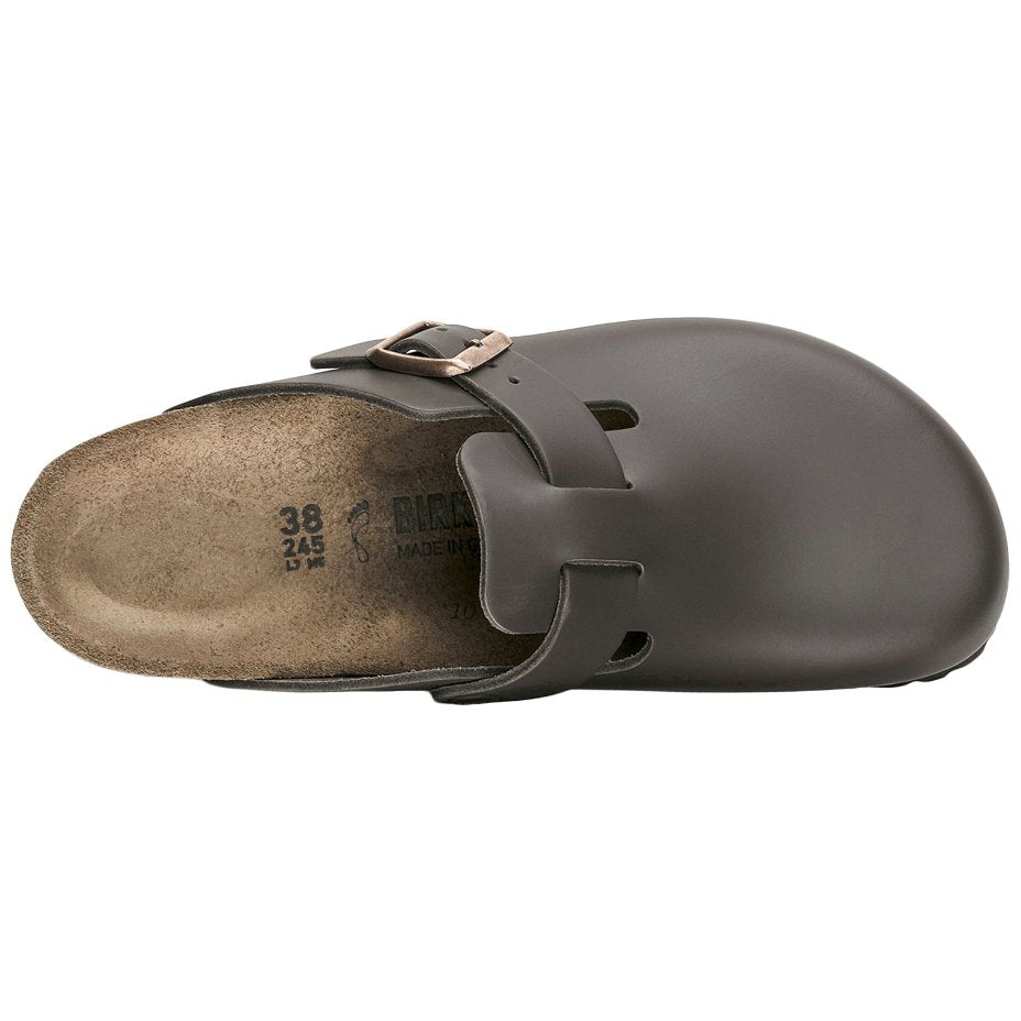 Birkenstock Boston Leather Unisex Sandals#color_dark brown